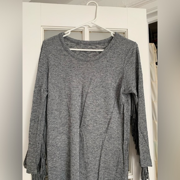 Zadig & Voltaire “Winter Fringes” Dress Gray size small - Picture 10 of 13